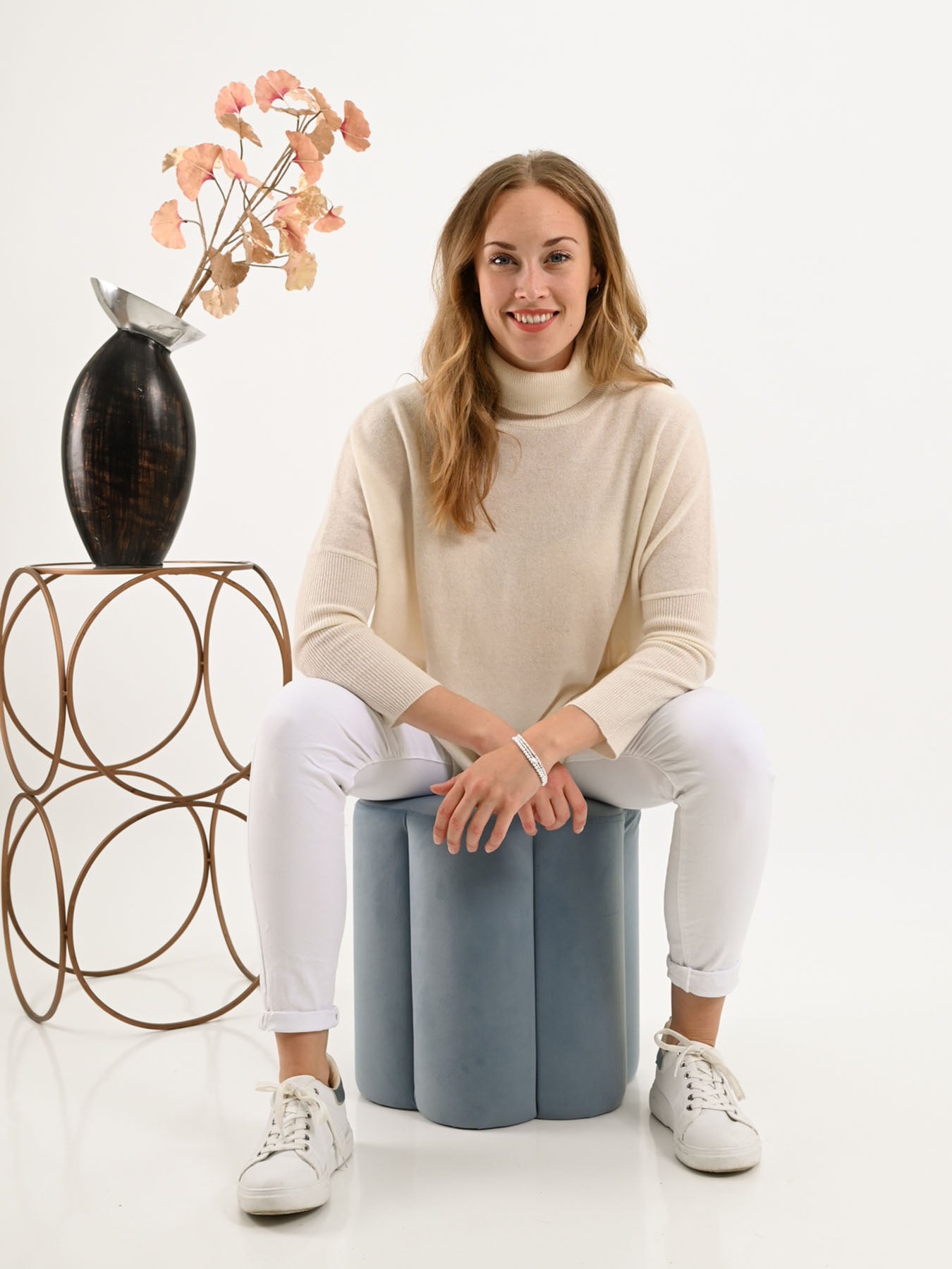 Kaschmir Rollkragenpullover Clara Beige