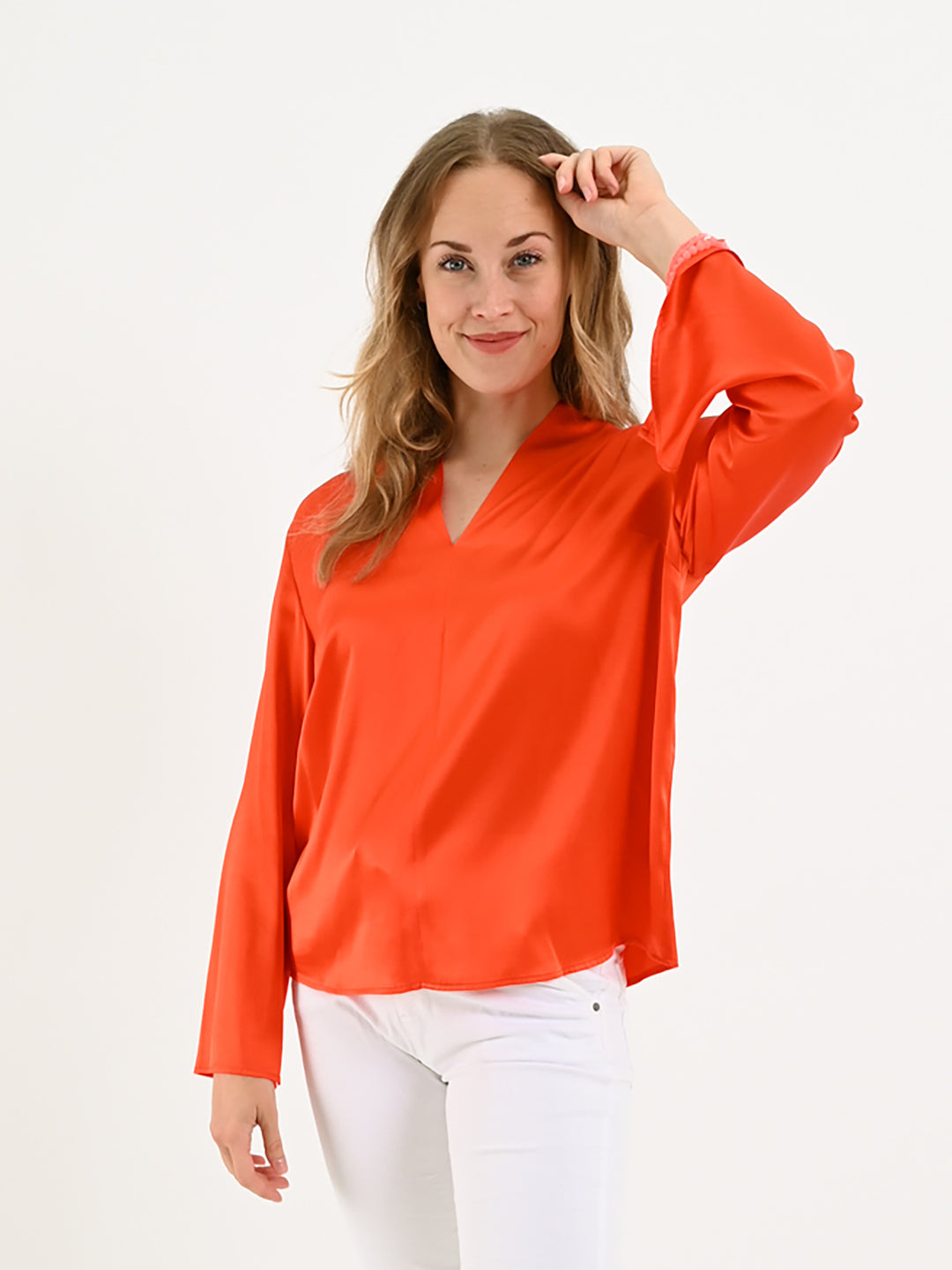 Seidenbluse Diane Red