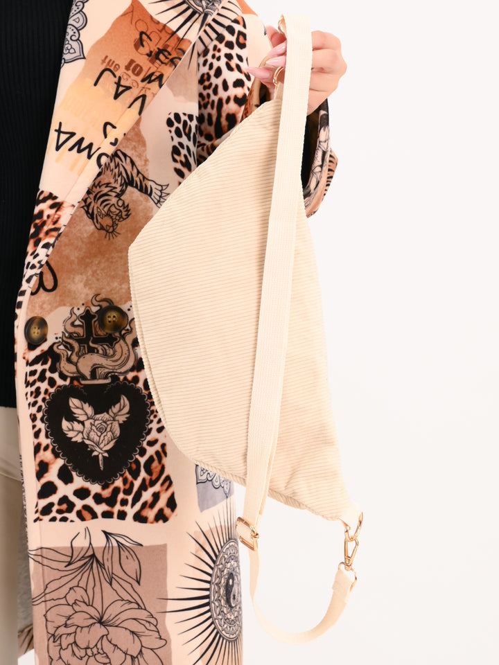 Crossbodybag Cord Beige