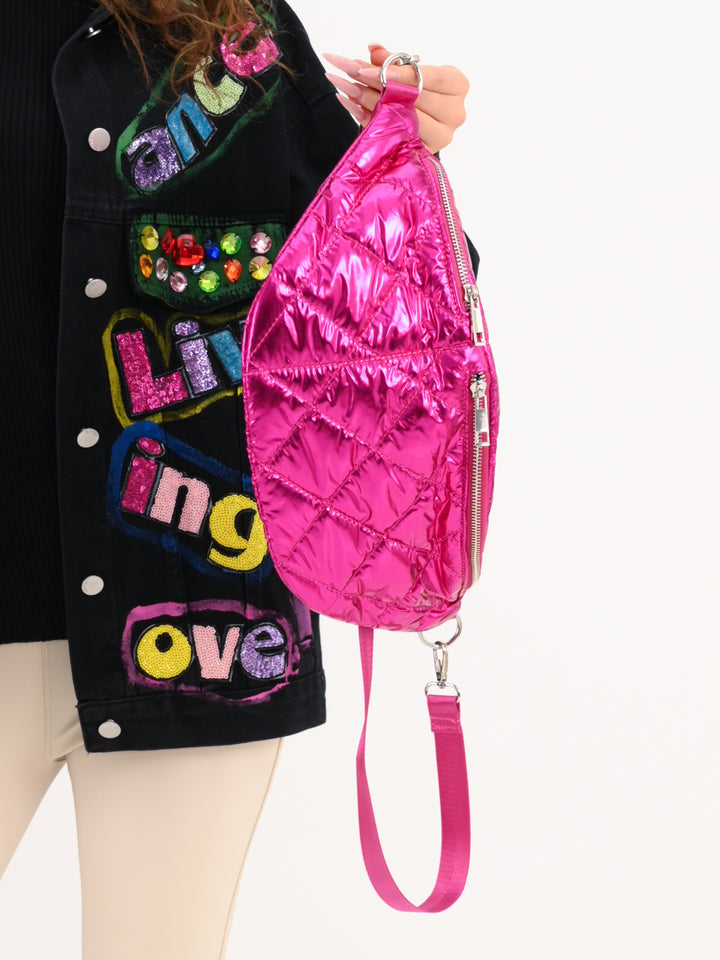 Crossbodybag Stepp Pink Metallic
