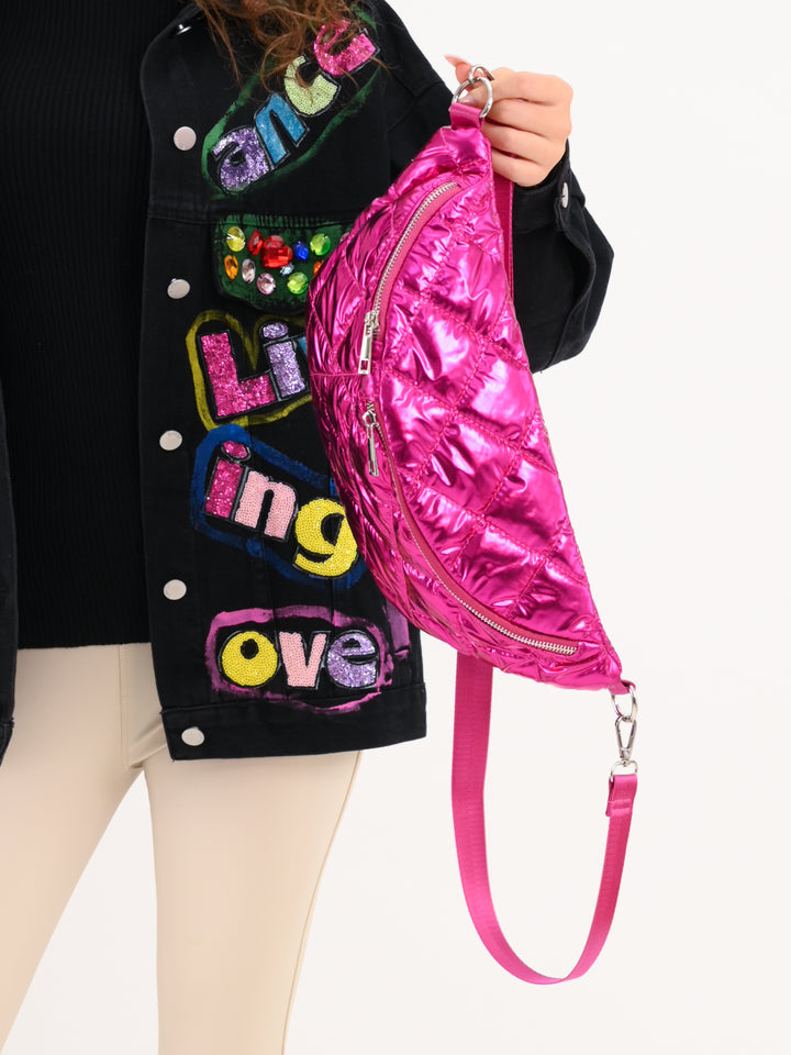 Crossbodybag Stepp Pink Metallic