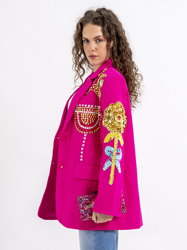 Oversized Blazer Pink Glamour