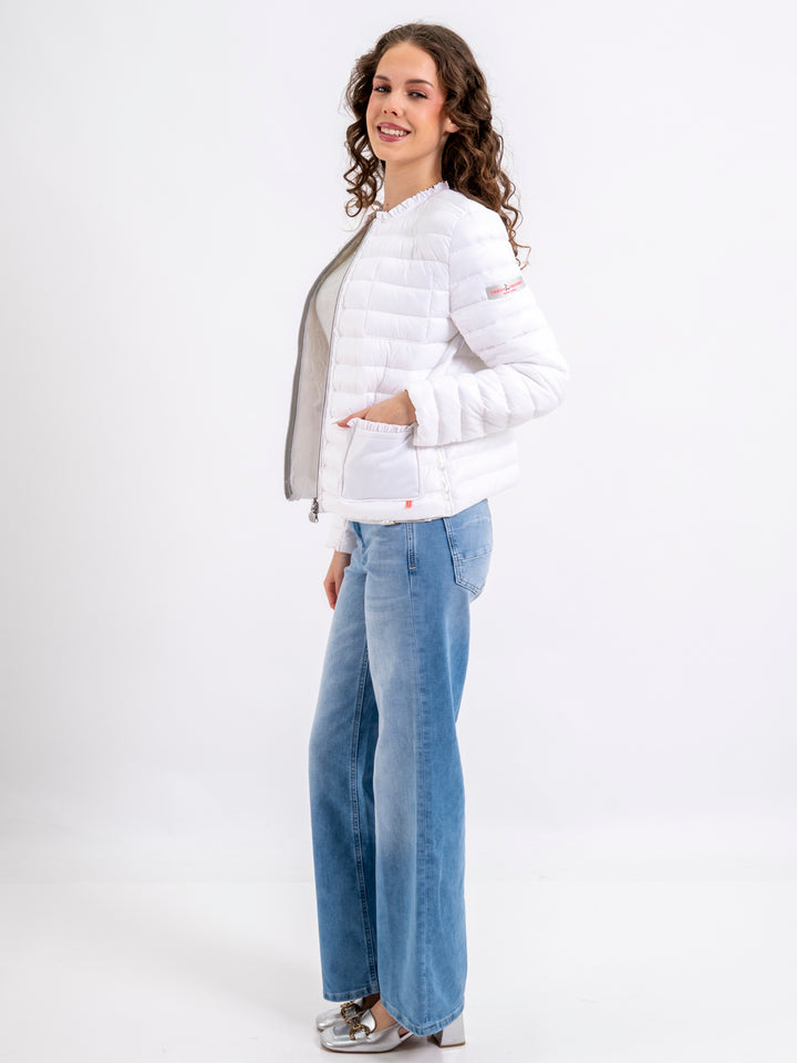 Fake Down Jacket White