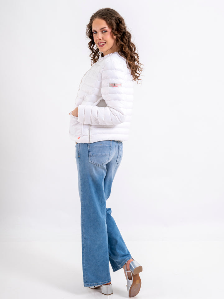 Fake Down Jacket White