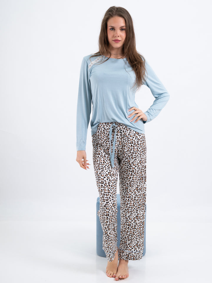 Pyjamahose Animal Blau