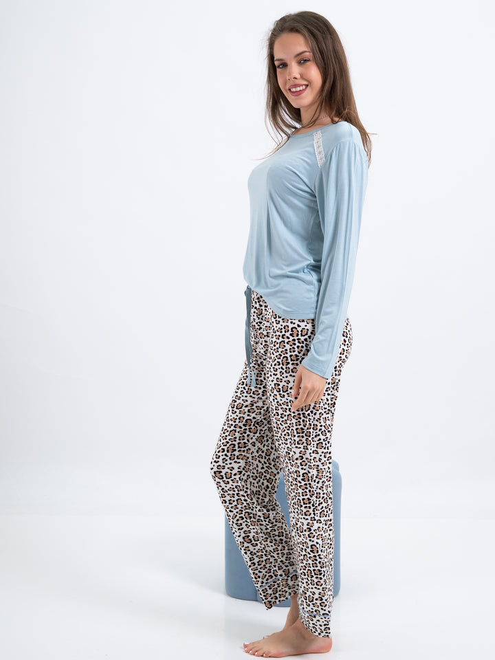Pyjamahose Animal Blau