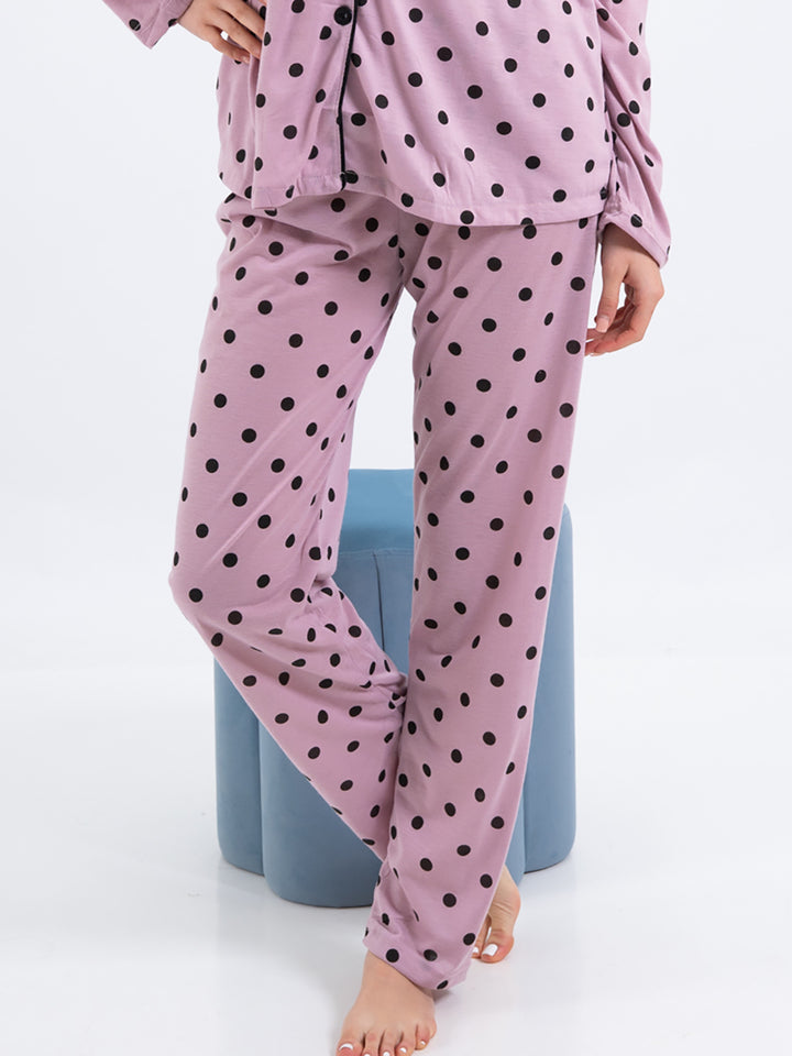 Pyjamahose Dots Flieder