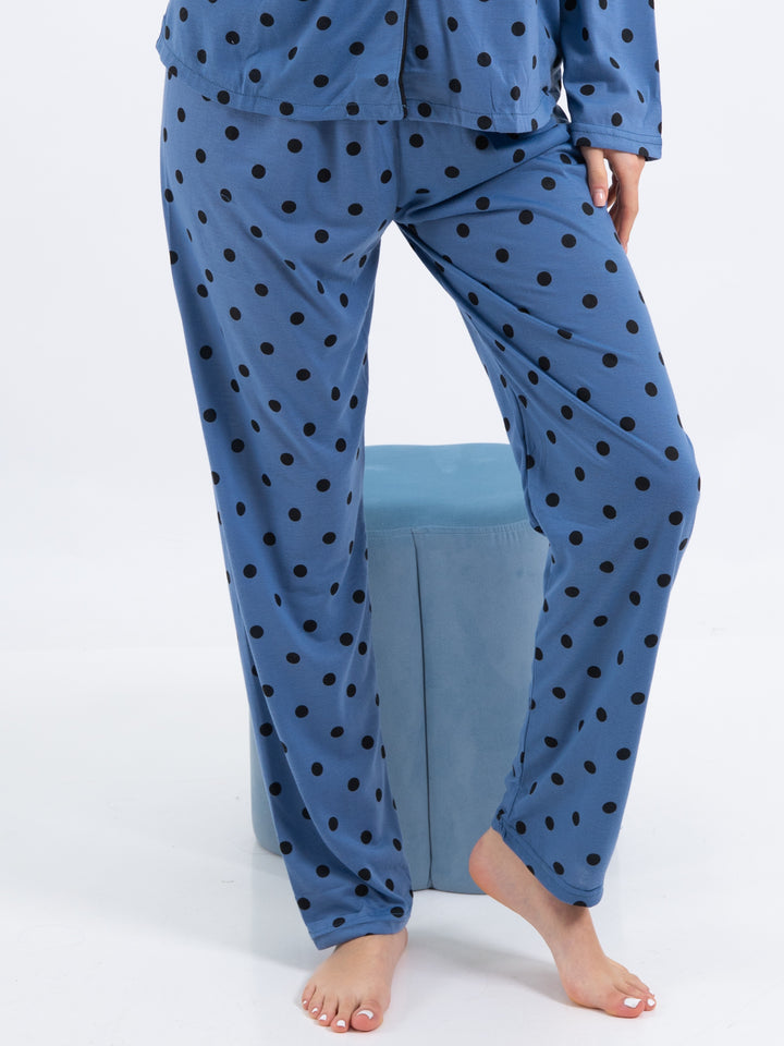 Pyjamahose Dots Blau