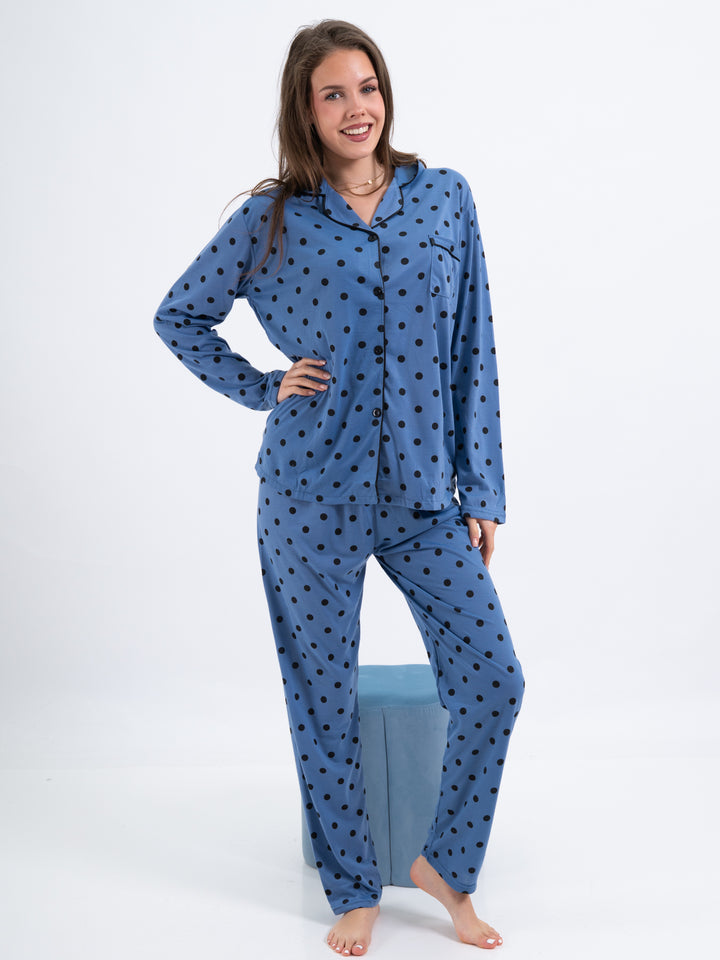 Pyjamahose Dots Blau