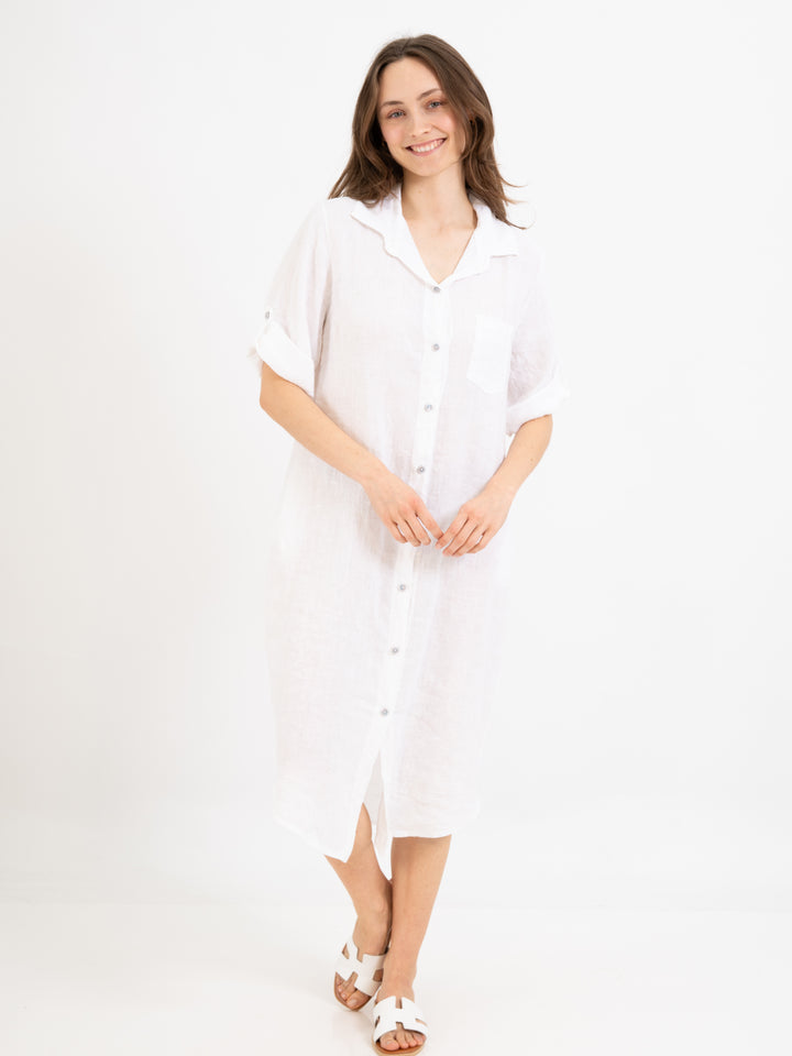 Leinenkleid Weiß