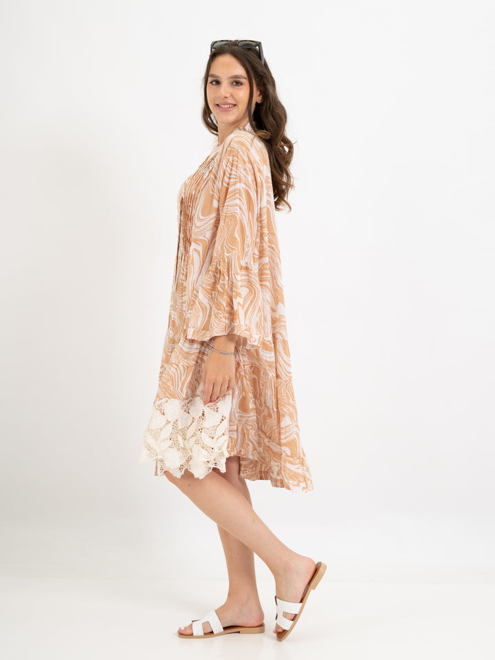 Tunikakleid Spitze Beige