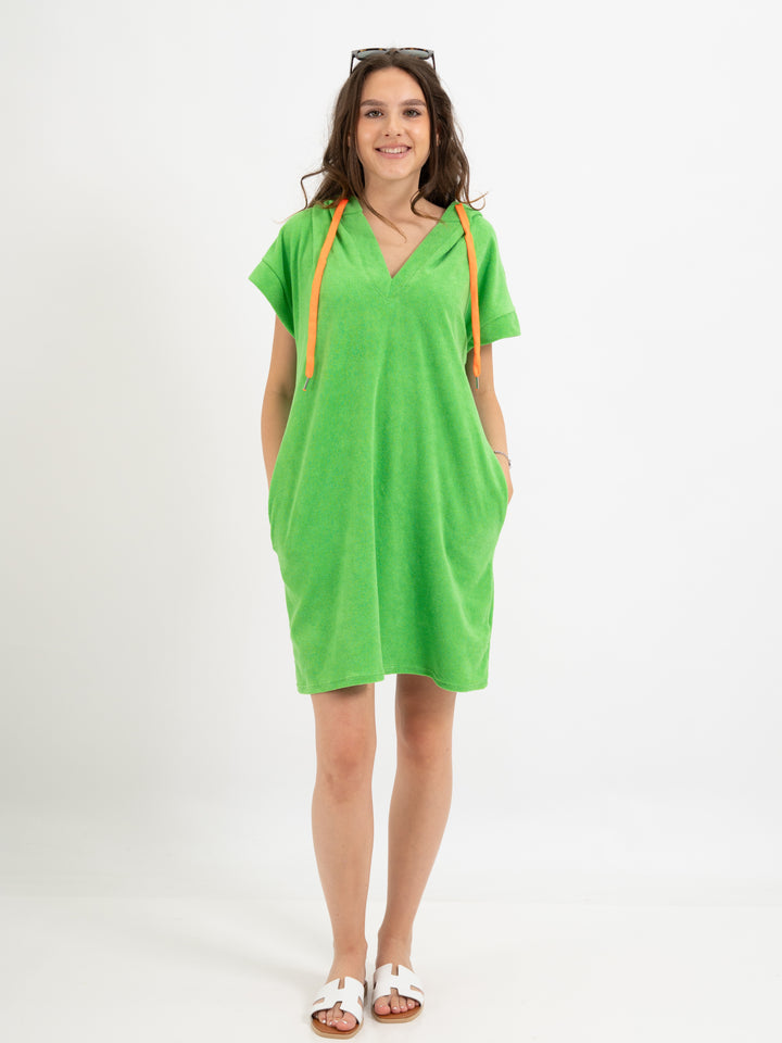 Frottee Kleid in 4 Farben