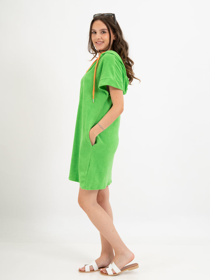 Frottee Kleid in 4 Farben