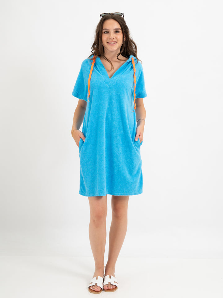 Frottee Kleid in 4 Farben
