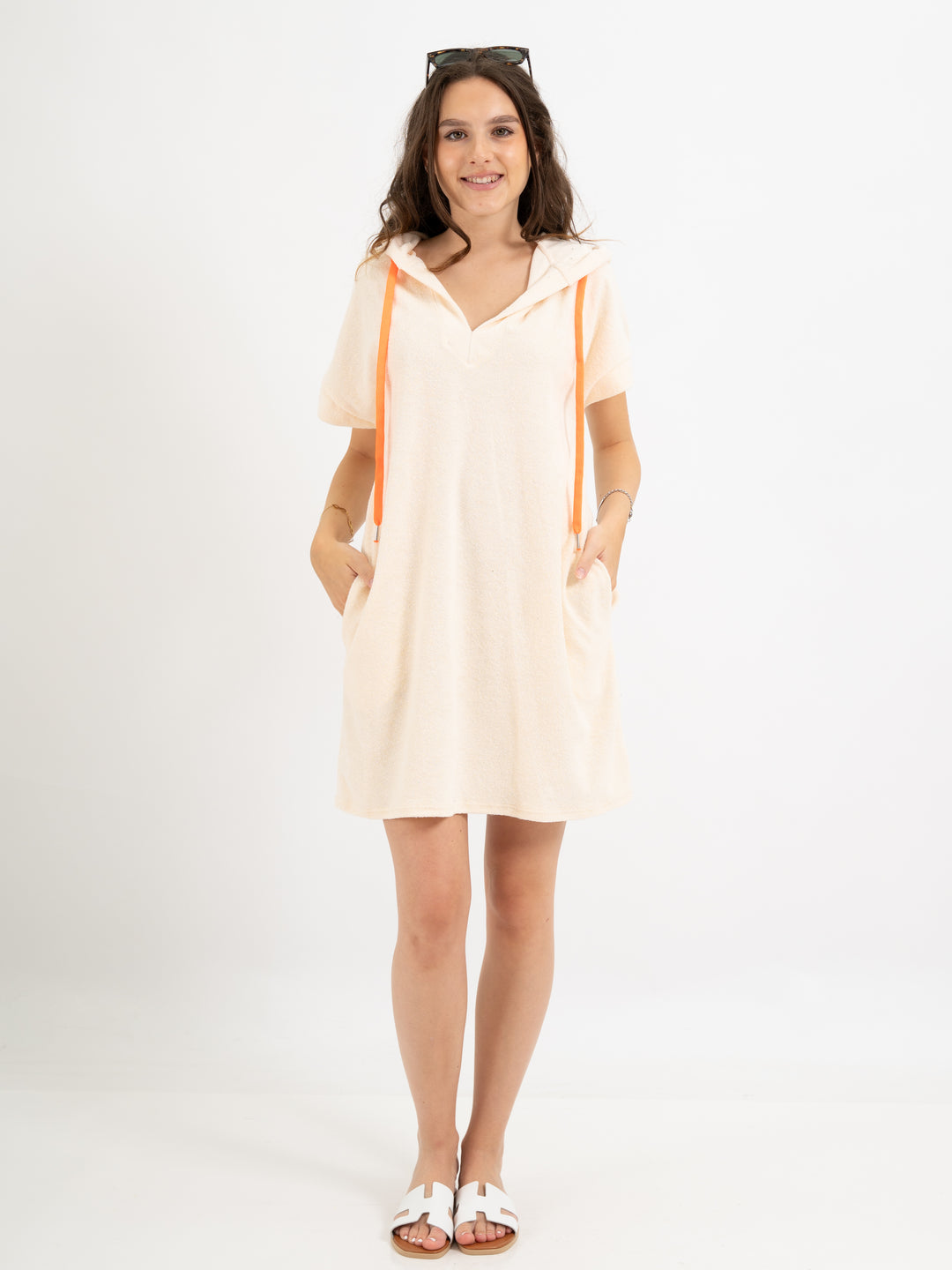 Frottee Kleid in 4 Farben