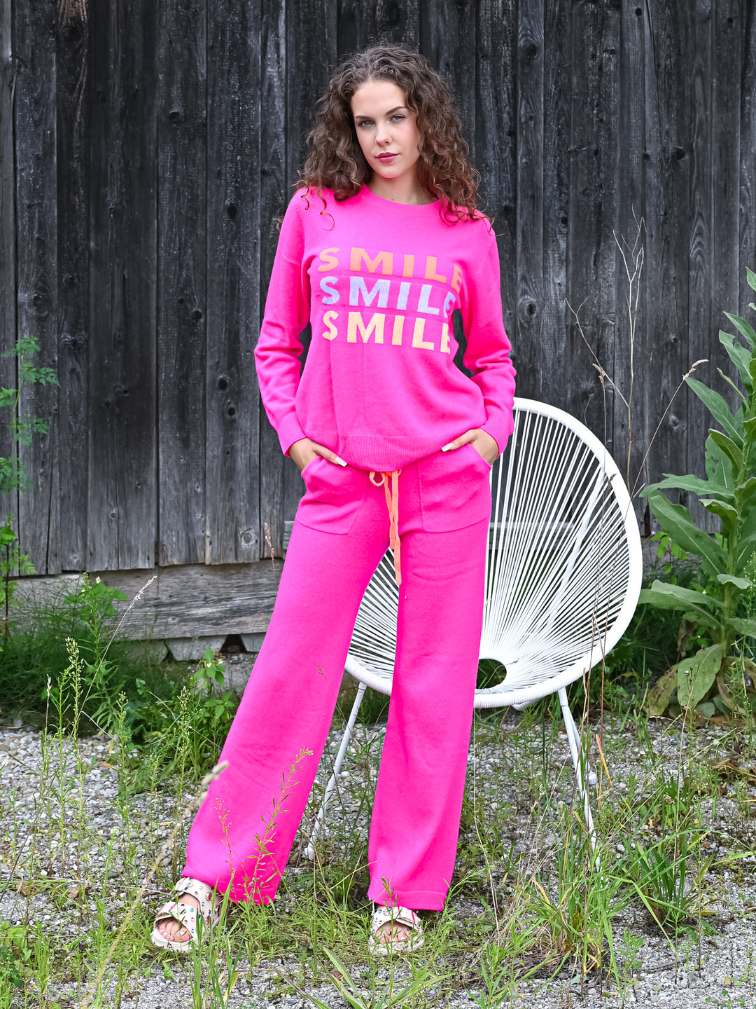 Kaschmir Pullover Smile Pink