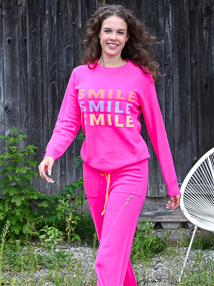 Kaschmir Pullover Smile Pink