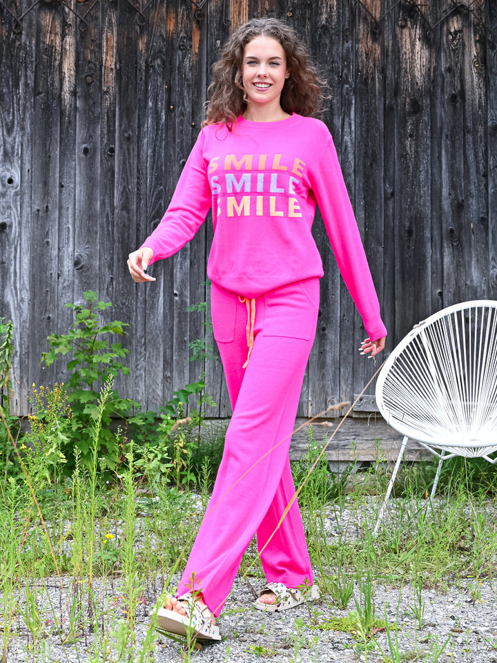 Kaschmir Pullover Smile Pink