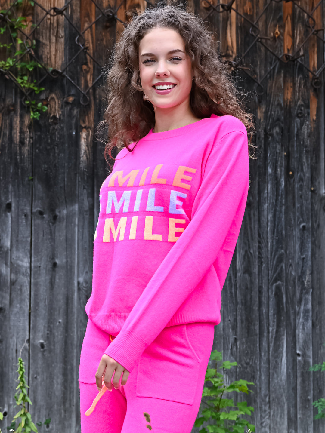 Kaschmir Pullover Smile Pink