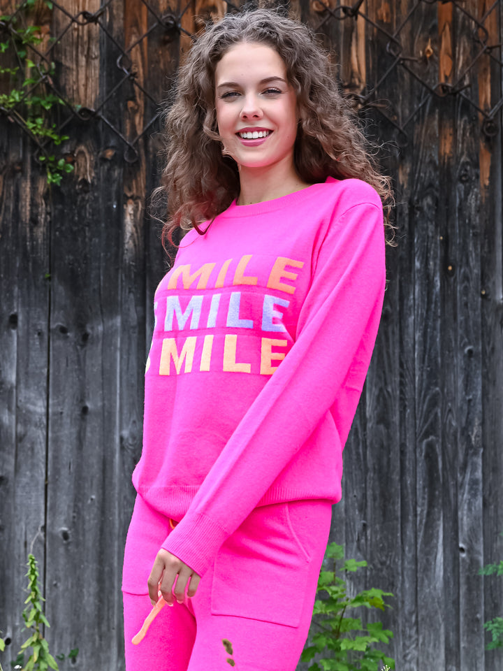 Kaschmir Pullover Smile Pink