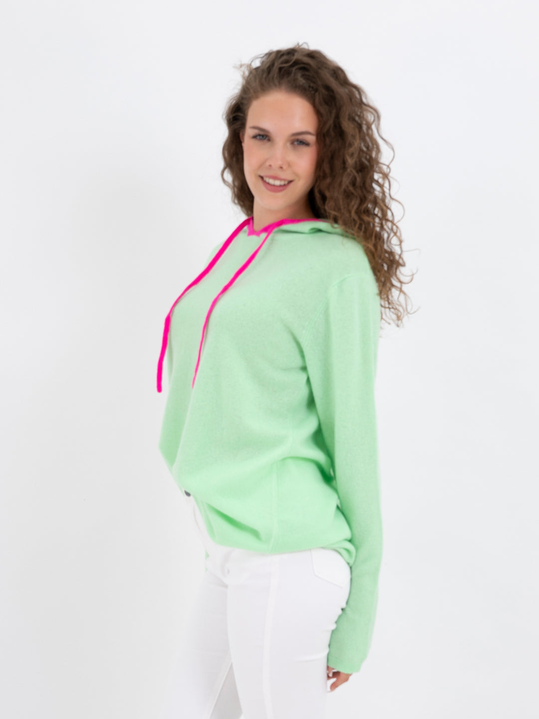 Kaschmir Hoodie Grün