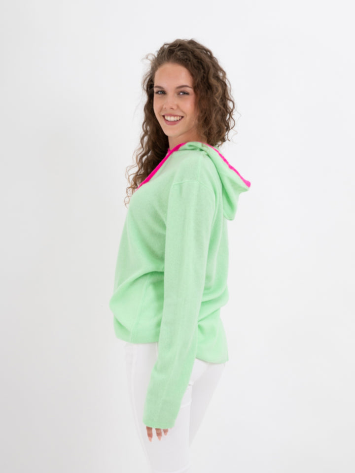 Kaschmir Hoodie Grün