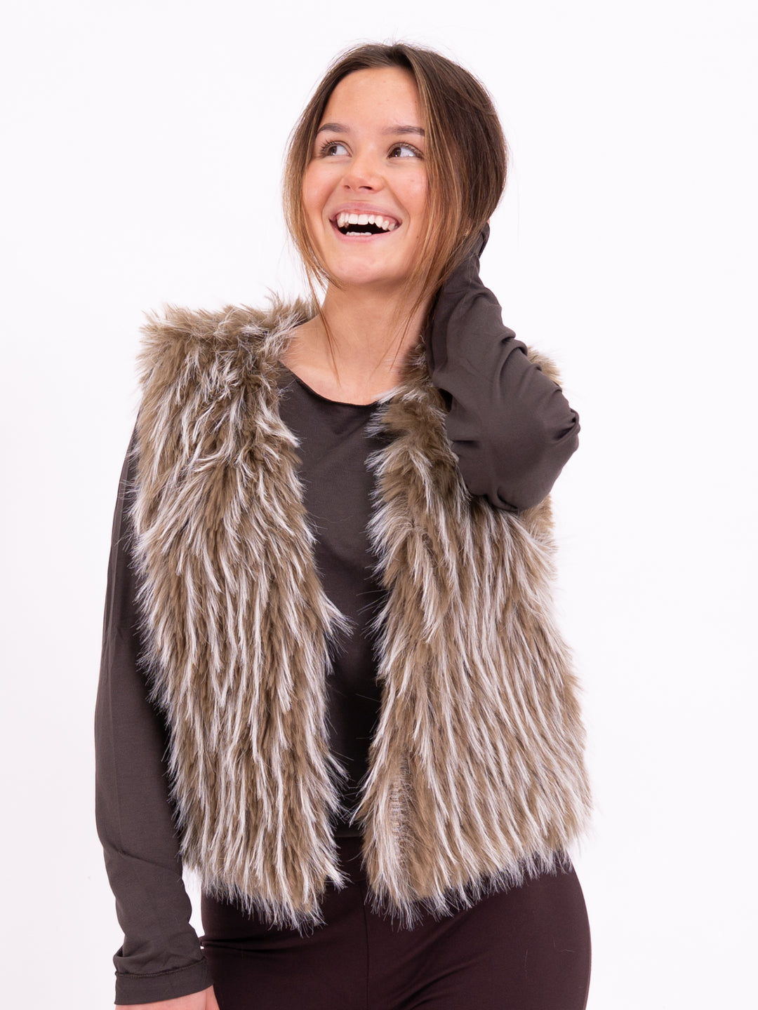 Kunstfellweste Braun