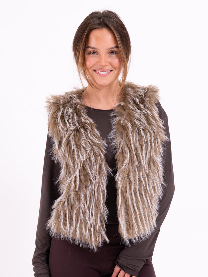 Kunstfellweste Braun