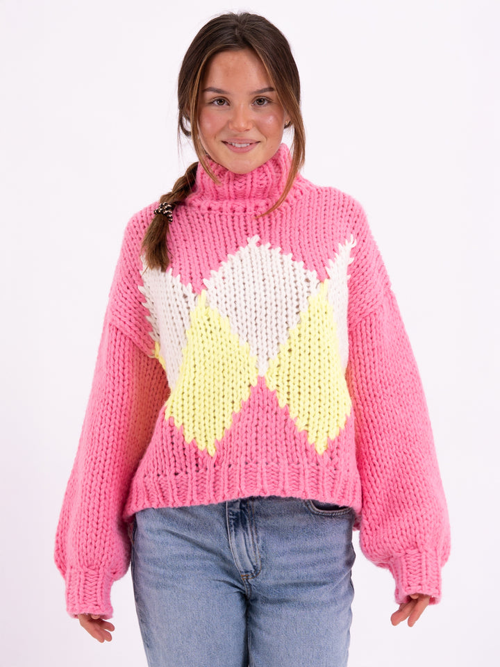 Grobstrickpullover Raute