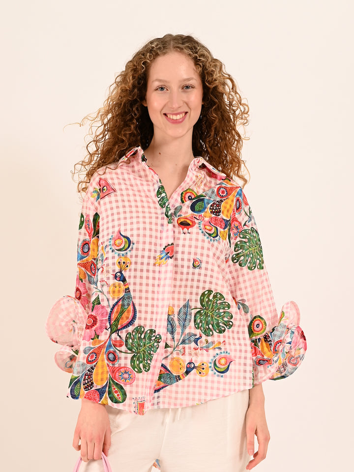 Oversized Bluse Volant