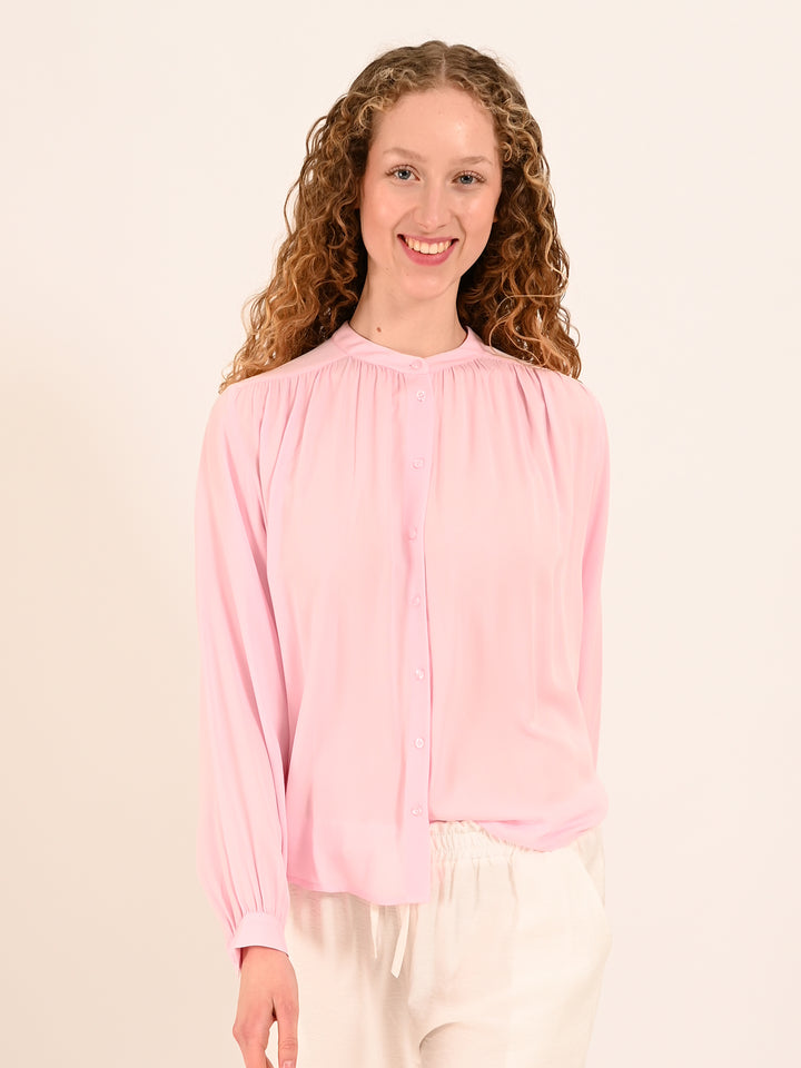 Semitransparente Damenbluse Rose