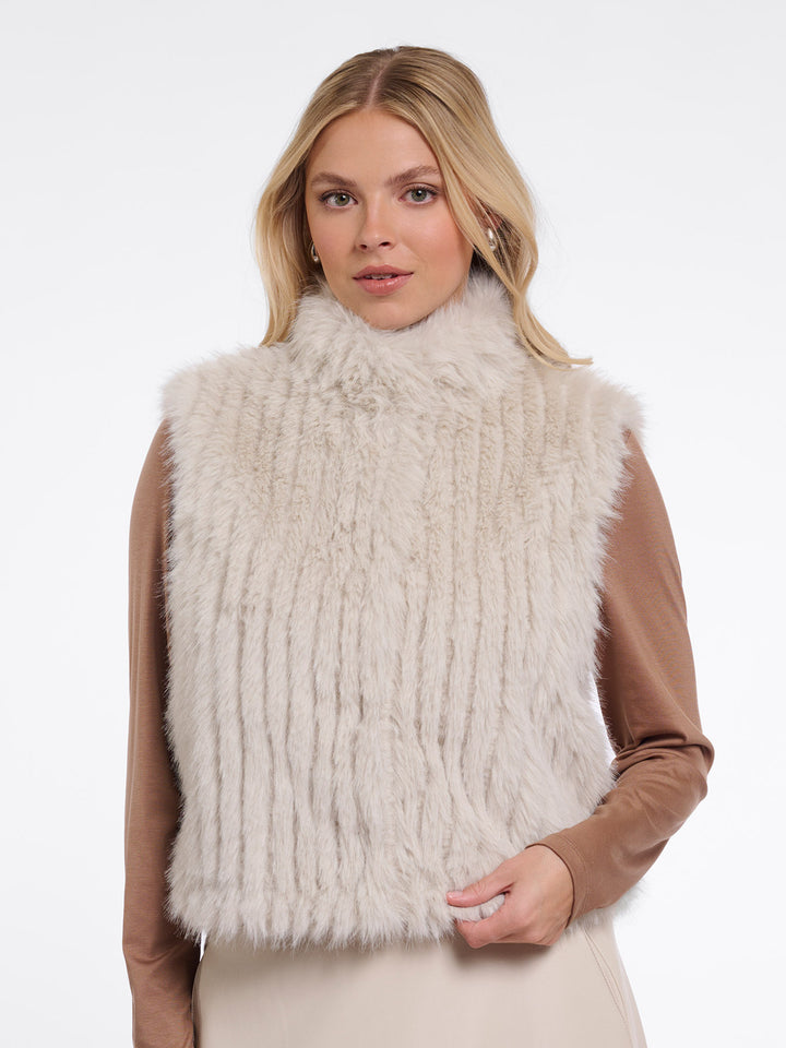 Fake Fur Weste Dava Birch