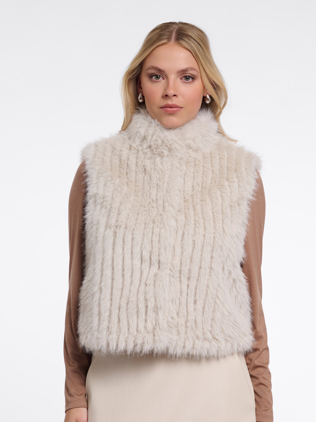 Fake Fur Weste Dava Birch