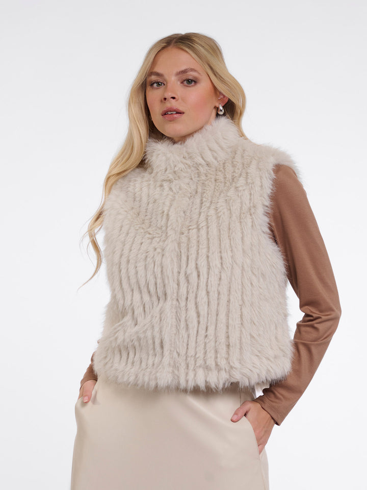Fake Fur Weste Dava Birch