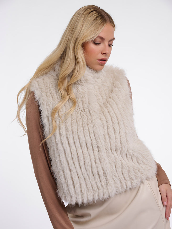 Fake Fur Weste Dava Birch