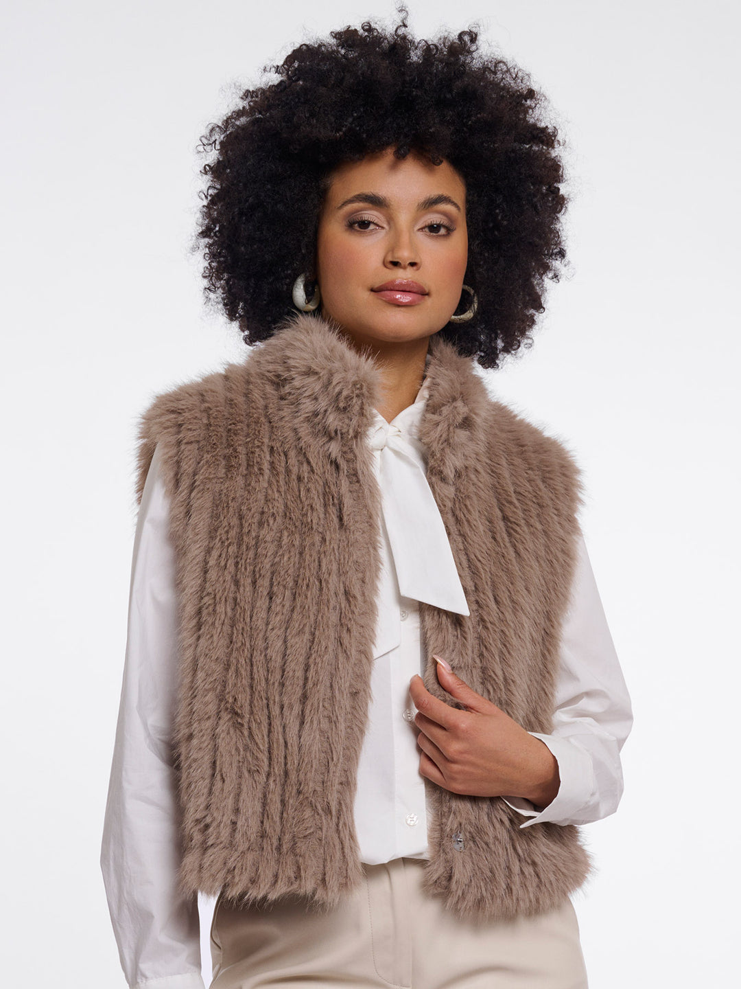 Fake Fur Weste Dava Mocha Latte