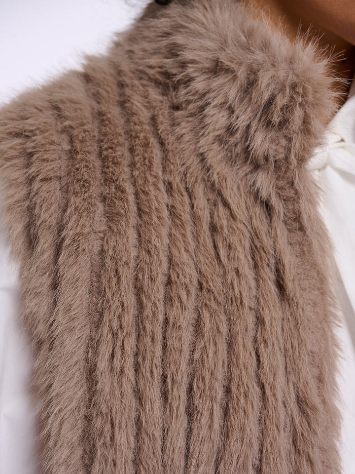 Fake Fur Weste Dava Mocha Latte