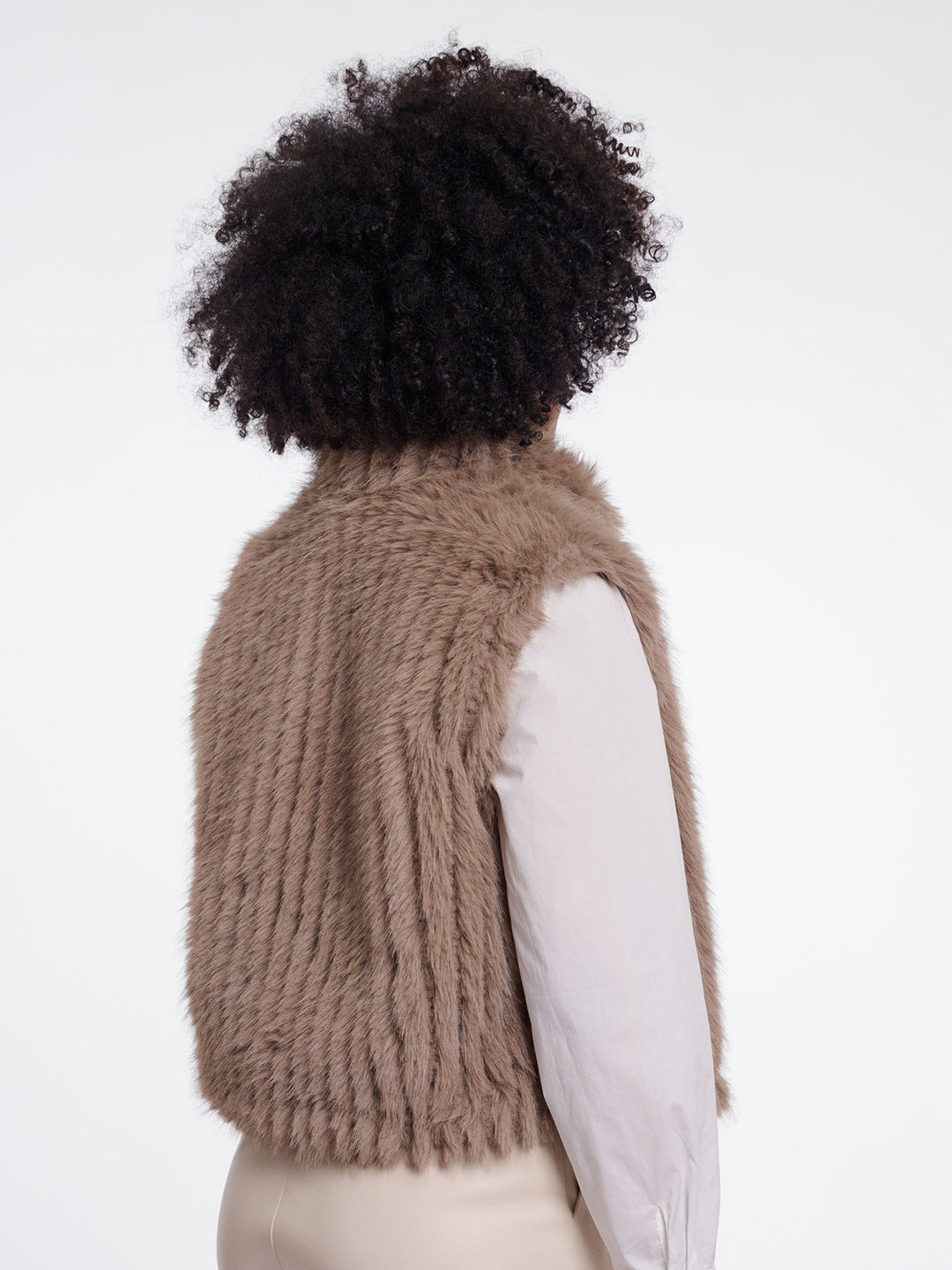 Fake Fur Weste Dava Mocha Latte