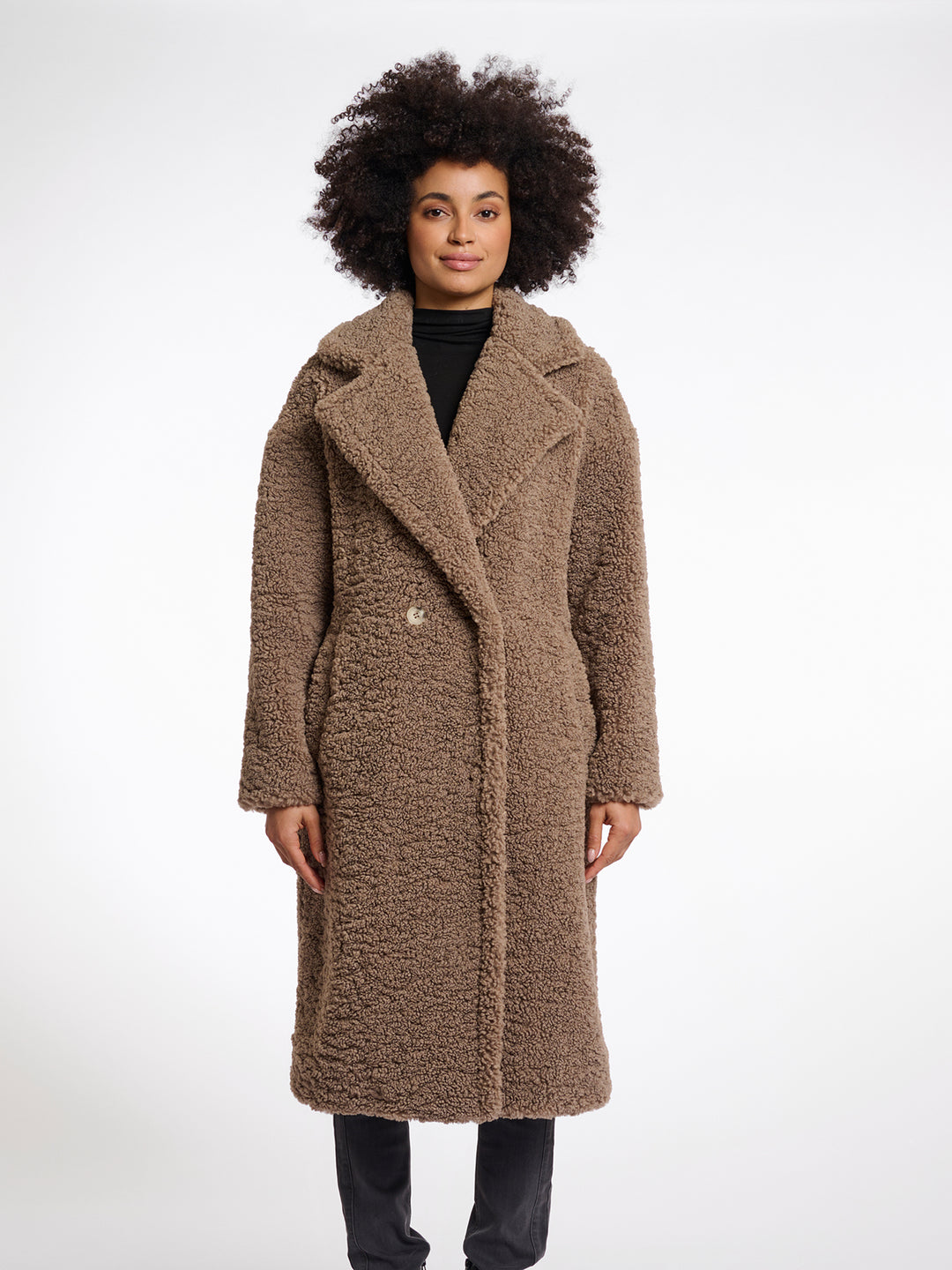 Fake Fur Mantel Elicia Toffee