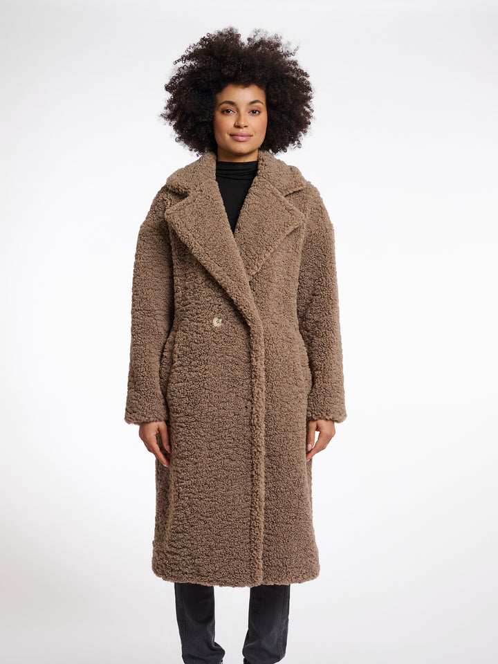 Fake Fur Mantel Elicia Toffee