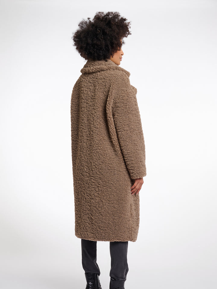 Fake Fur Mantel Elicia Toffee