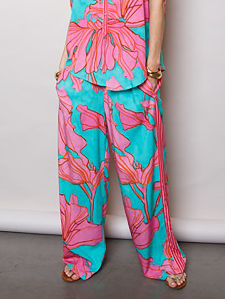 Schlupfhose Aqua Pink Flowers