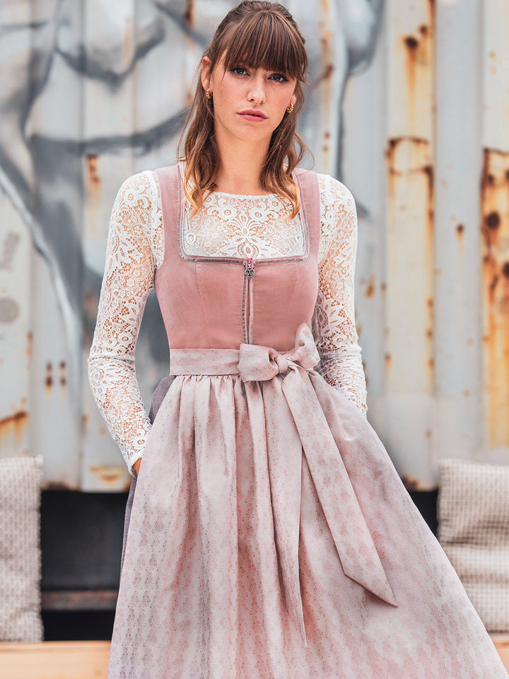 Dirndl Marilena in Puder Rosa