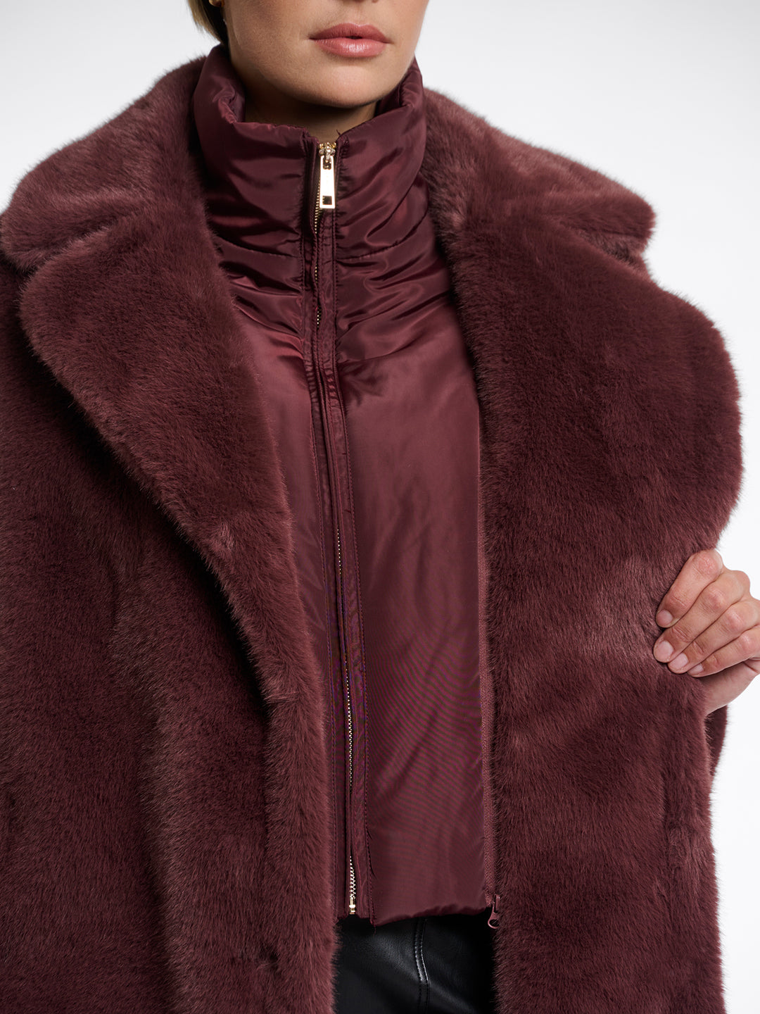 Fake Fur Mantel Geesje Chocolate Bean
