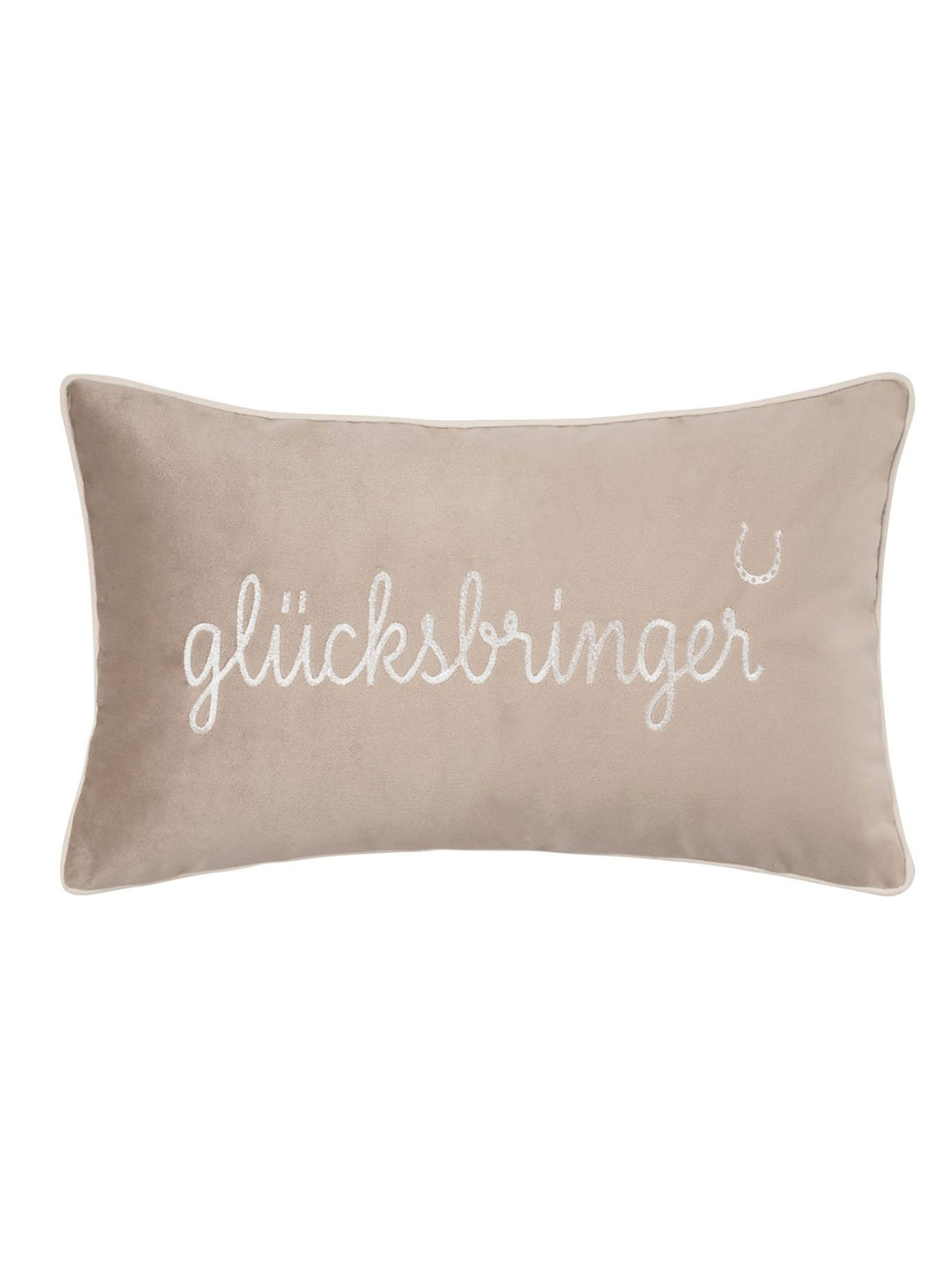 Kissenhülle Letters Glücksbringer beige 30x50