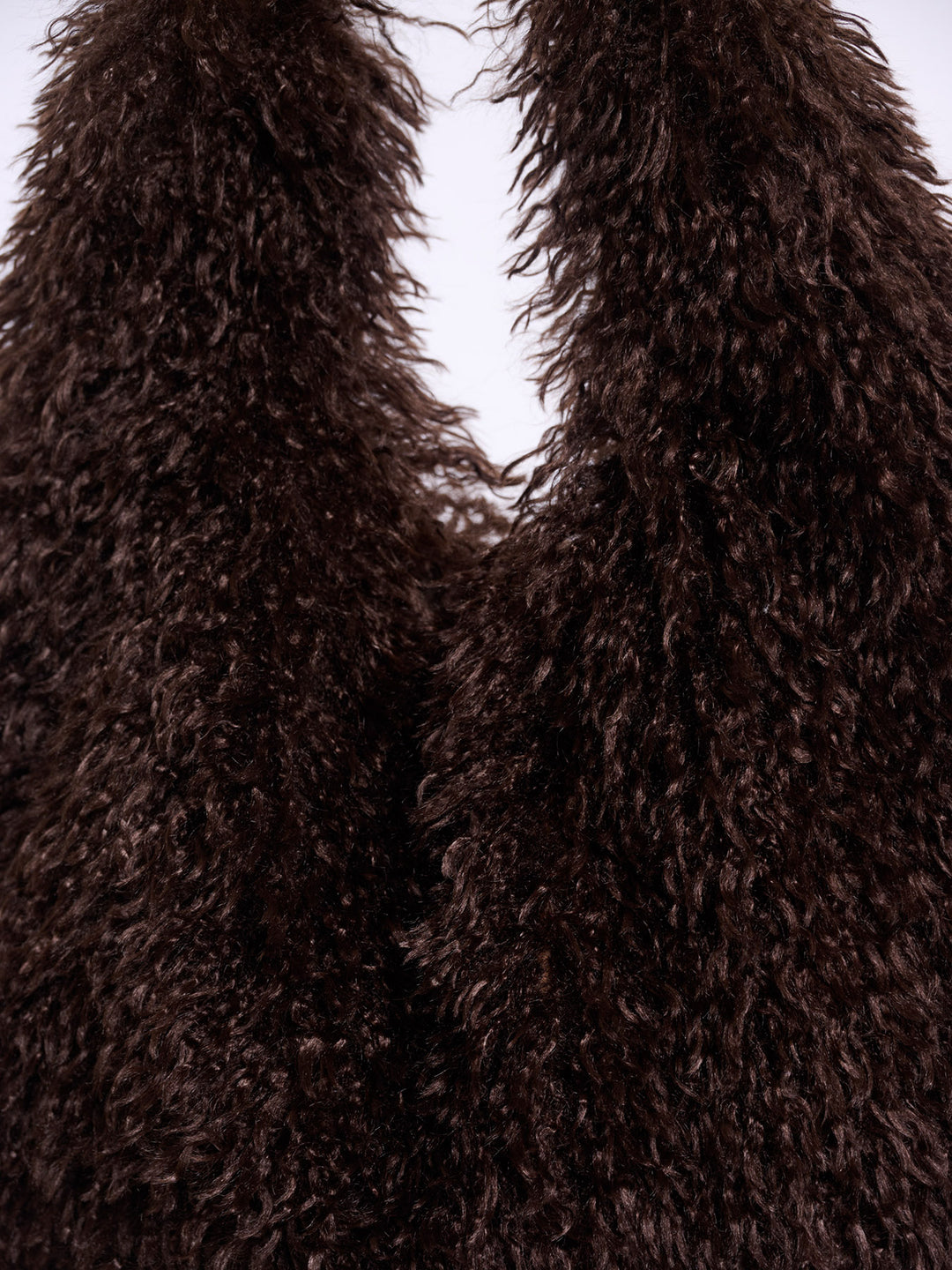 Fake Fur Shoulderbag Coffe Roast