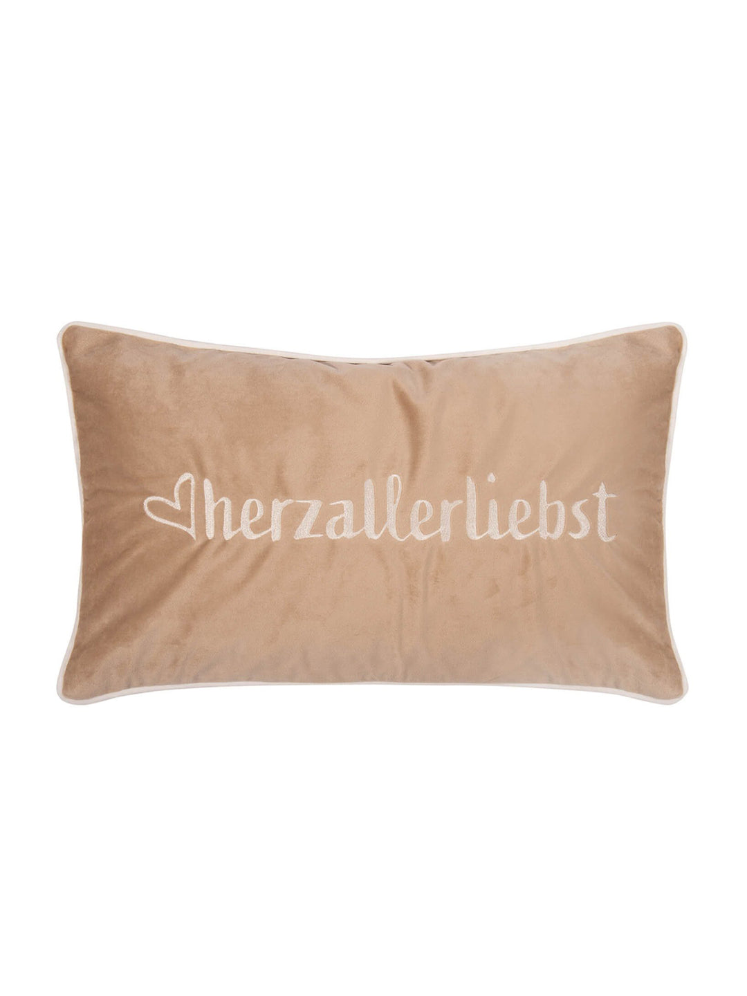 Kissenhülle Letters Herzallerliebst White Beige 30x50