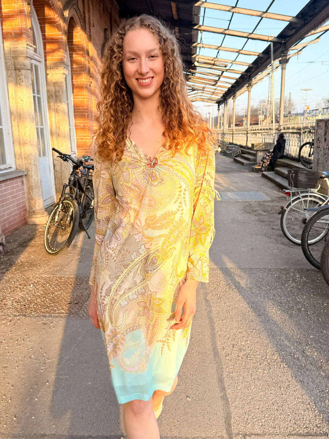 Printkleid Midi