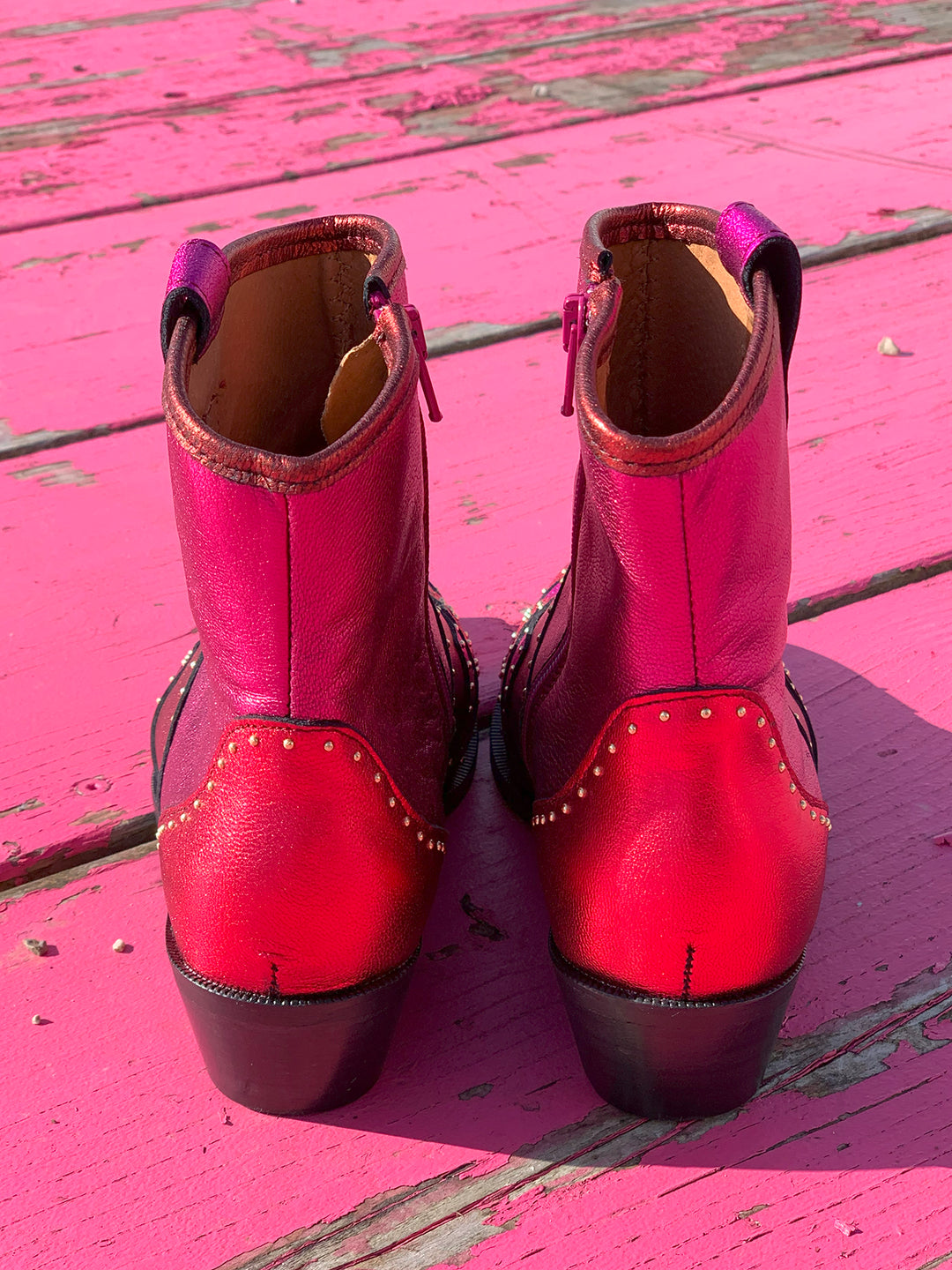 Westernstiefel Lyon Studs Rasberry
