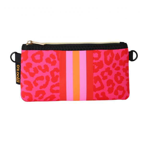 Socken Leo Pink Rot mit Leo Clutch